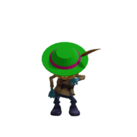 pose de monstruo de calabaza halloween png