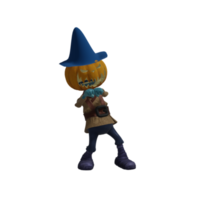 Pumpkin monster pose Halloween png