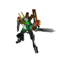 mecha redo till ge sig på png