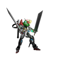 pose de ataque mecha png