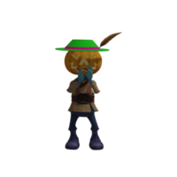 pose de monstruo de calabaza halloween png