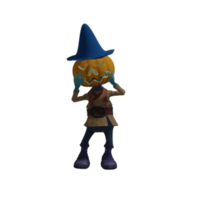 pose de monstruo de calabaza halloween png