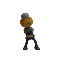 Halloween-Kürbis-Monster-Pose png