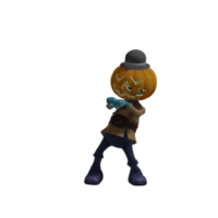 Pumpkin monsters dancing png