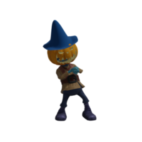 Halloween-Kürbis-Monster-Pose png