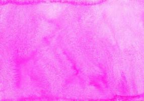 Watercolor bright pink background art. Aquarelle fuchsia texture stains on paper. photo