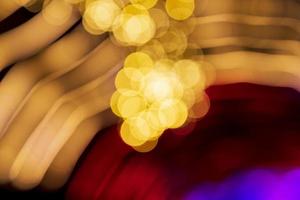 Golden red Purple Defocus Abstract bokeh light effects on the night black background texture photo