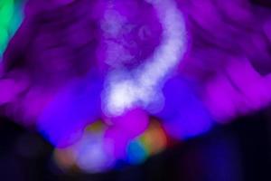 Colorful  Defocus Abstract bokeh light effects on the night black background texture photo