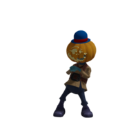 pose de monstruo de calabaza halloween png