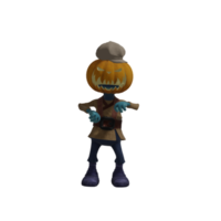 Pumpkin monster pose Halloween png