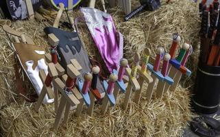 Children's wooden swords photo