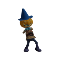 citrouille monstre pose halloween png