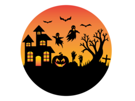 fond de silhouette halloween png