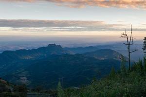 Nature landscape mountain forest, Morning spring countryside in Phu tub berk, Thailand photo