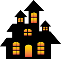 Silhouette Halloween Castle png