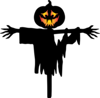 épouvantail silhouette halloween png