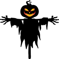 silhouette d'épouvantail d'halloween png