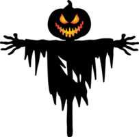 épouvantail, halloween, silhouette png