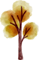 acquerello albero elemento png