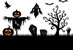 fond effrayant d'halloween png