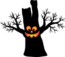 gruseliger hintergrund des baumhalloweens png