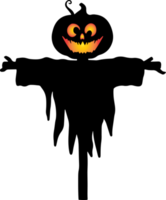 silhueta de espantalho de halloween png