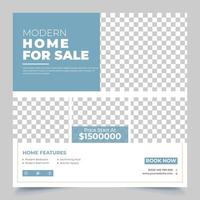 real estate Social media post template design vector
