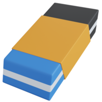 3d rendering double sided eraser isolated png