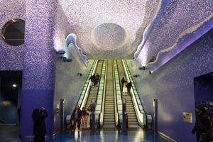 Naples,Italy-March 28, 2016-View of Naples metro station of Toledo, one of the most beautiful in Europe photo