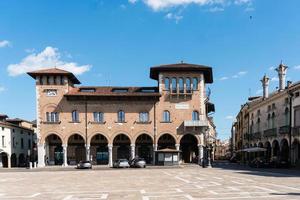 Montagnana,Italy-May 30, 2021-strolling inside the town of Montagnana in the province of Padua, Italy during a sunny day. It has beautiful walls and is part of the most beautiful villages in Italy photo