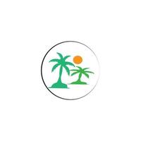 coconut tree icon image illustration vector design beach scenery symbol