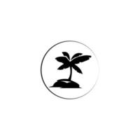 coconut tree icon image illustration vector design beach scenery symbol