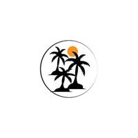 coconut tree icon image illustration vector design beach scenery symbol