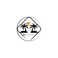 coconut tree icon image illustration vector design beach scenery symbol