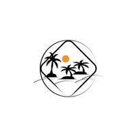 coconut tree icon image illustration vector design beach scenery symbol