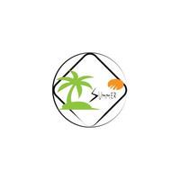 coconut tree icon image illustration vector design beach scenery symbol