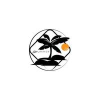 coconut tree icon image illustration vector design beach scenery symbol