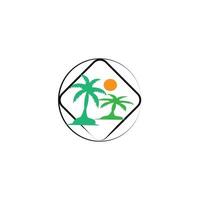 coconut tree icon image illustration vector design beach scenery symbol