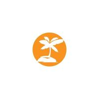 coconut tree icon image illustration vector design beach scenery symbol