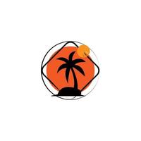 coconut tree icon image illustration vector design beach scenery symbol