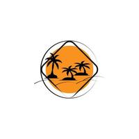 coconut tree icon image illustration vector design beach scenery symbol