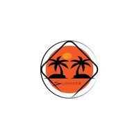 coconut tree icon image illustration vector design beach scenery symbol