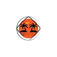 coconut tree icon image illustration vector design beach scenery symbol