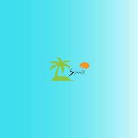 coconut tree icon image illustration vector design beach scenery symbol