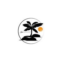 coconut tree icon image illustration vector design beach scenery symbol