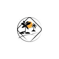 coconut tree icon image illustration vector design beach scenery symbol