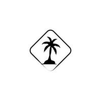 coconut tree icon image illustration vector design beach scenery symbol