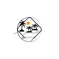 coconut tree icon image illustration vector design beach scenery symbol