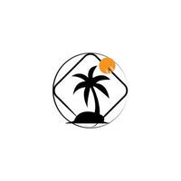 coconut tree icon image illustration vector design beach scenery symbol