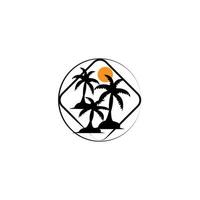 coconut tree icon image illustration vector design beach scenery symbol